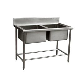 Stainless Steel Double Sink With Backsplash