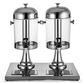 2x8L Stainless Steel Double Head Juice Dispenser