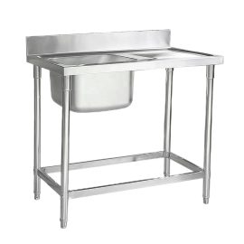 Stainless Steel Sink Bench With Backsplash