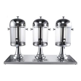 3x8L Stainless Steel Triple Head Juice Dispenser