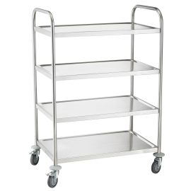 Stainless Steel Dinner Cart Round Tube