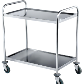 Stainless Steel Dinner Cart Round Tube